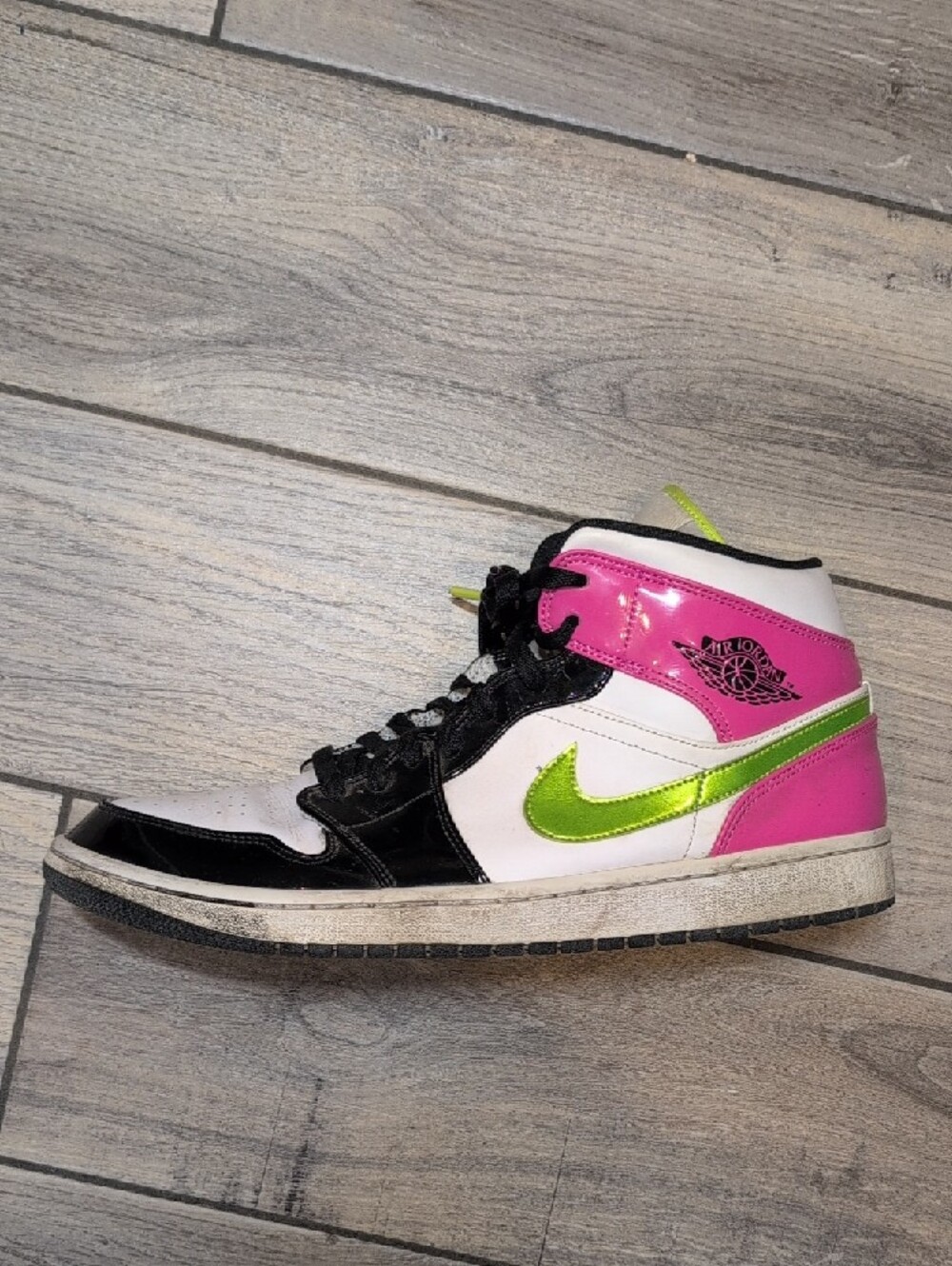 Air Jordan Mid SE Cyber Active Y2K Retro High Top Basketball Sneakers - Picture 4 of 12